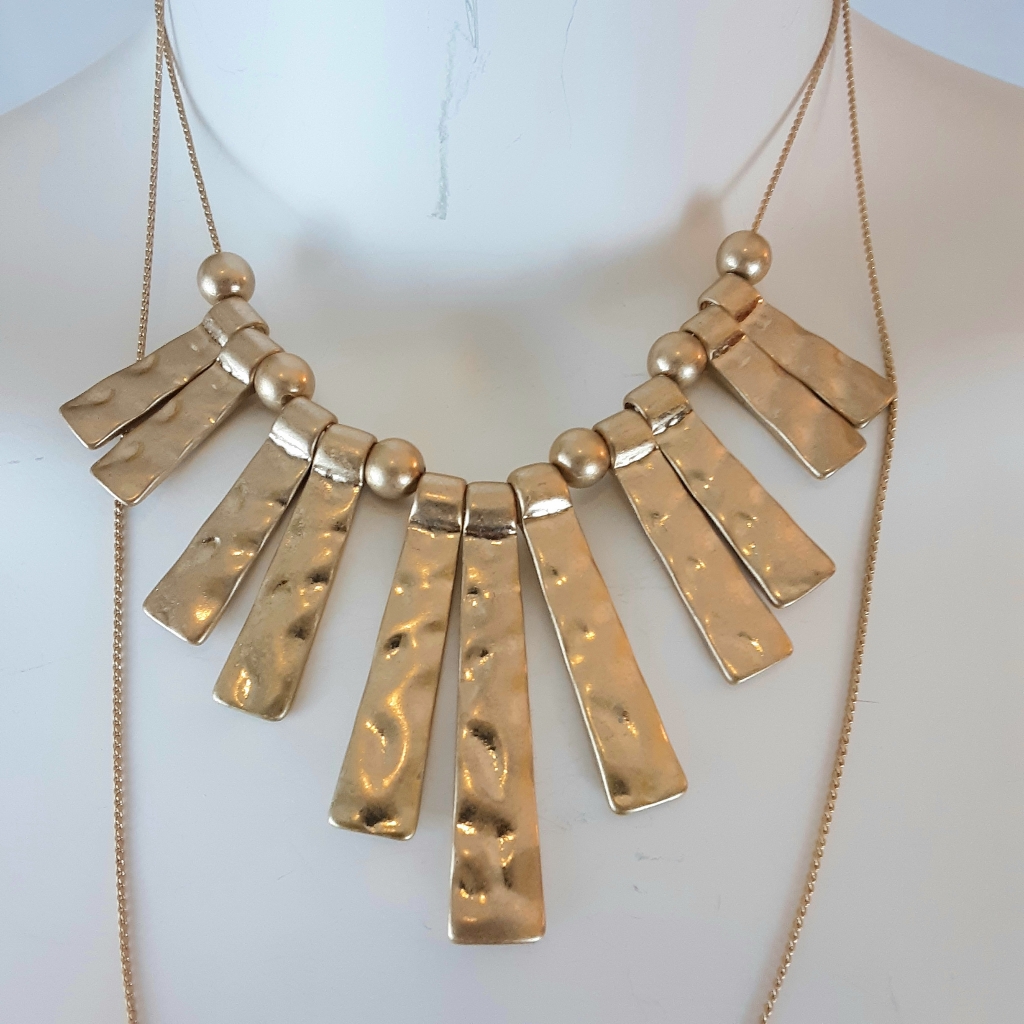 Bancroft - Gisella Hammered Fan Necklace